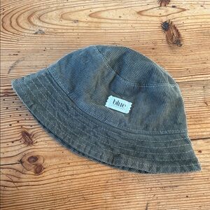 Blue Corduroy Olive Bucket Hat